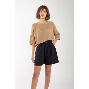 field short in faded black