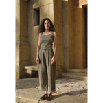 pointelle scoop tank in sage