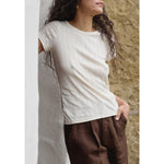 pointelle tee in natural