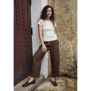 pointelle tee in natural