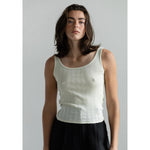 pointelle scoop tank in natural