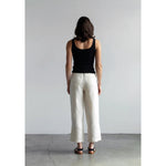 pointelle scoop tank in black