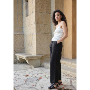 pointelle scoop tank in natural