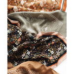 silk bandana in midnight garden