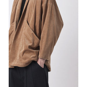 corduroy sumo jacket in tobacco