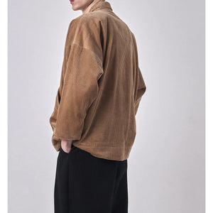 corduroy sumo jacket in tobacco