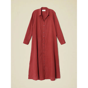 boden dress in brick red