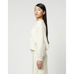 balloon sleeve sweater in cream