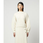 balloon sleeve sweater in cream