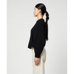 balloon sleeve sweater in black