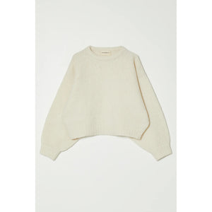 balloon sleeve sweater in cream