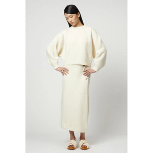 balloon sleeve sweater in cream