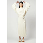balloon sleeve sweater in cream