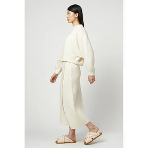 balloon sleeve sweater in cream