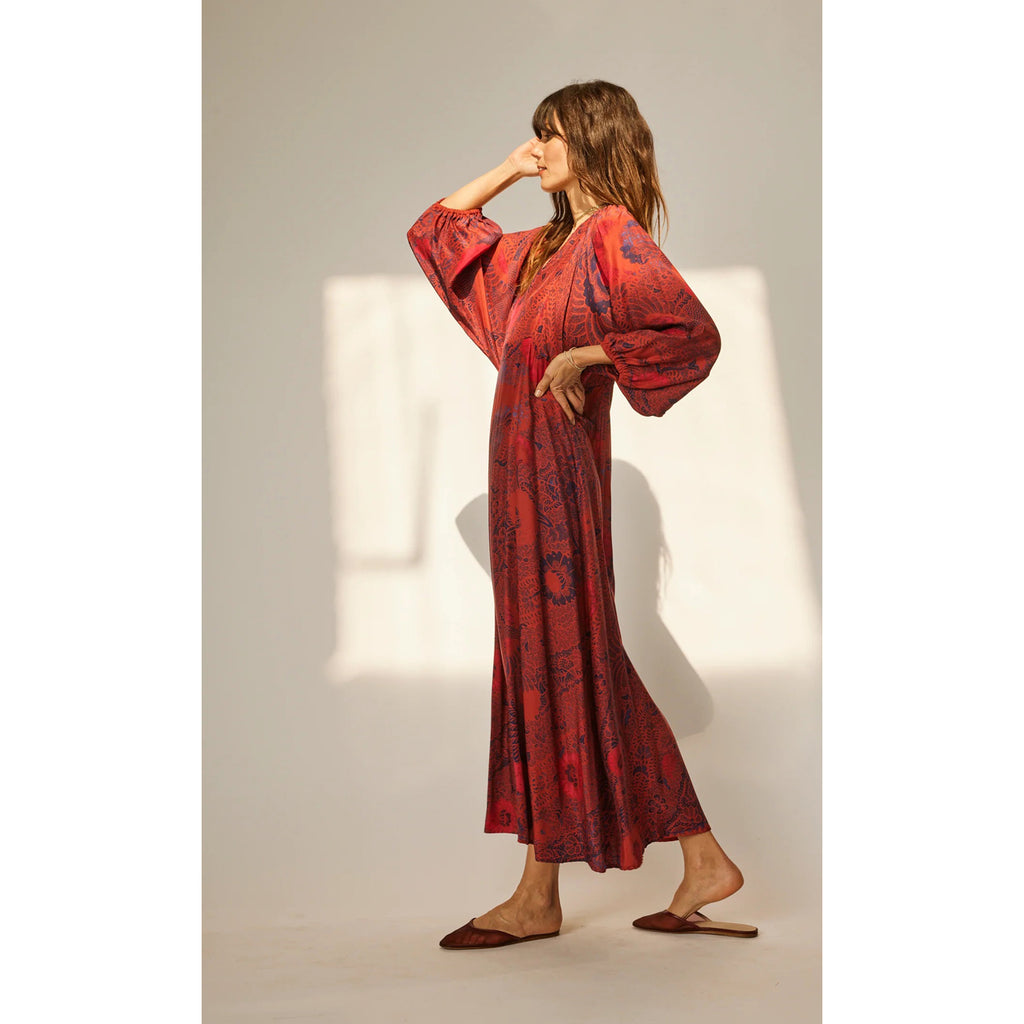 alice dress in red currant