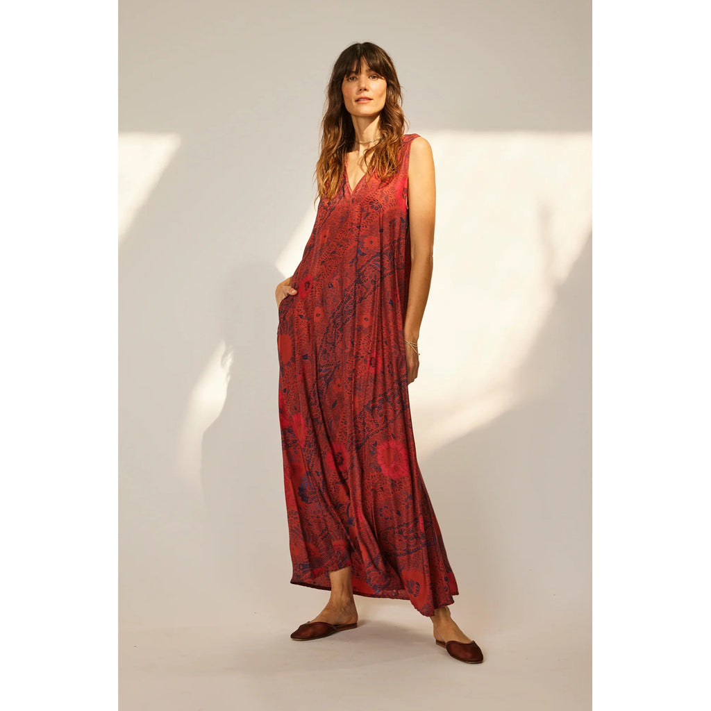 tova maxi in peacock currant