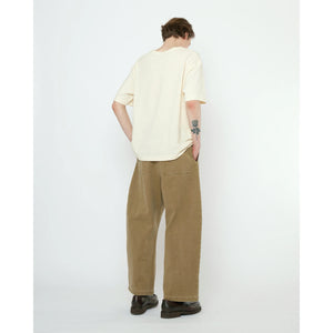 tailored curve legged trouser in kelp