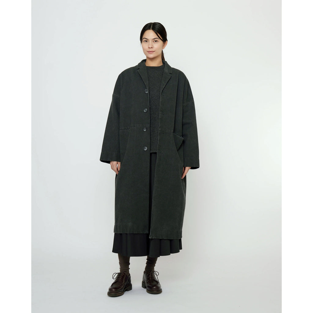 oversized blazer coat in washed black