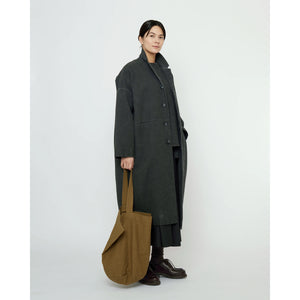 oversized blazer coat in washed black