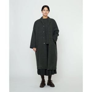 oversized blazer coat in washed black