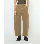 tailored curve legged trouser in kelp