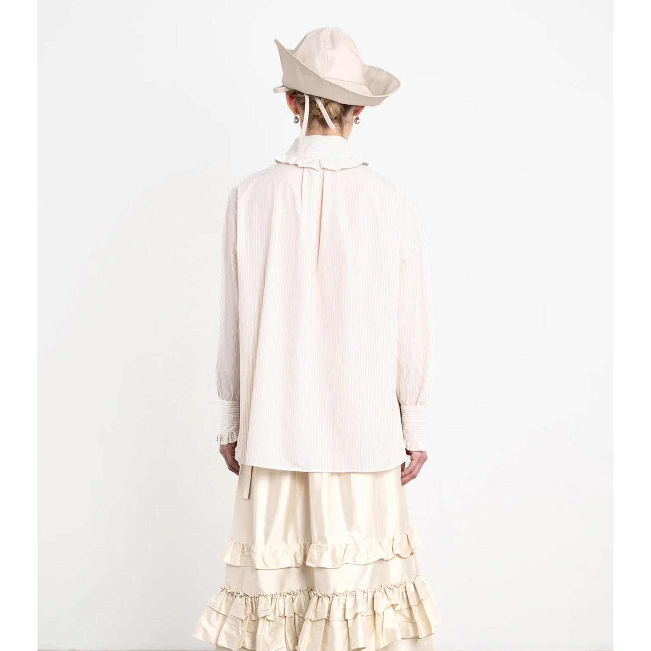 lydbrook shirt in camel/ecru