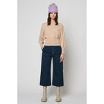 beanie entrelac in light violet + prairie