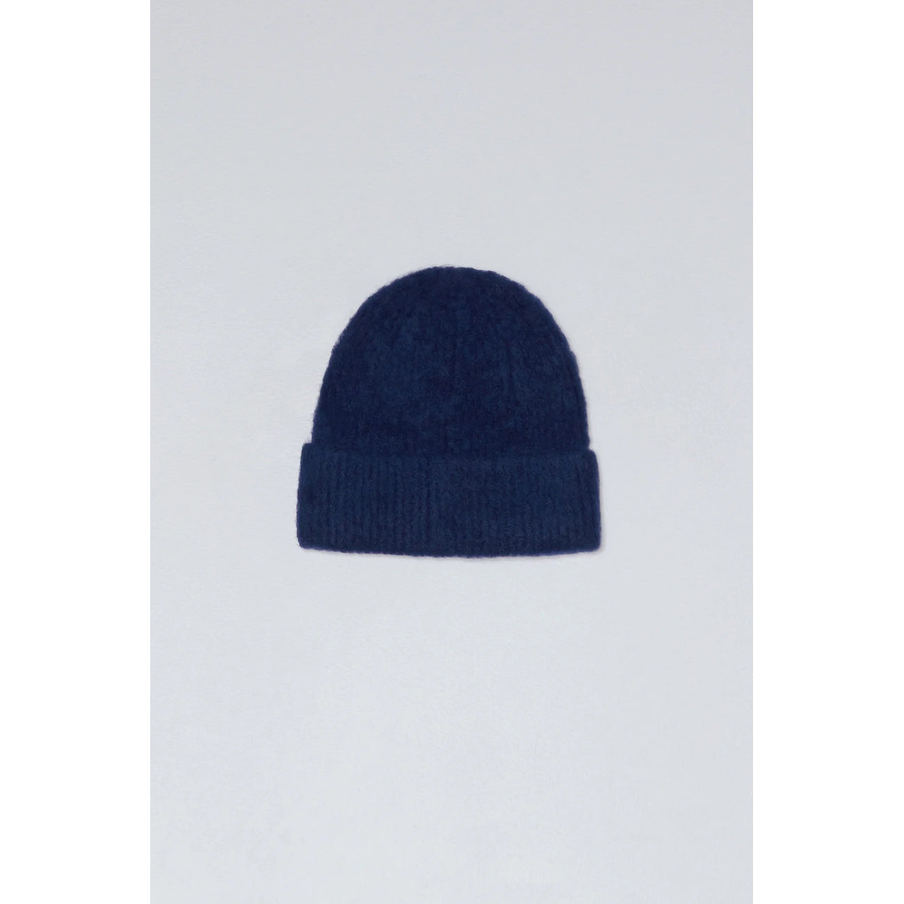 brushed beanie in navy