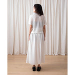 thin knit t-shirt in bone