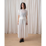 thin knit t-shirt in bone