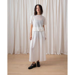 thin knit t-shirt in bone