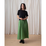 thin knit t-shirt in black