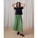 thin knit t-shirt in black