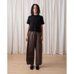 thin knit t-shirt in black