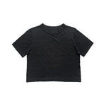 thin knit t-shirt in black