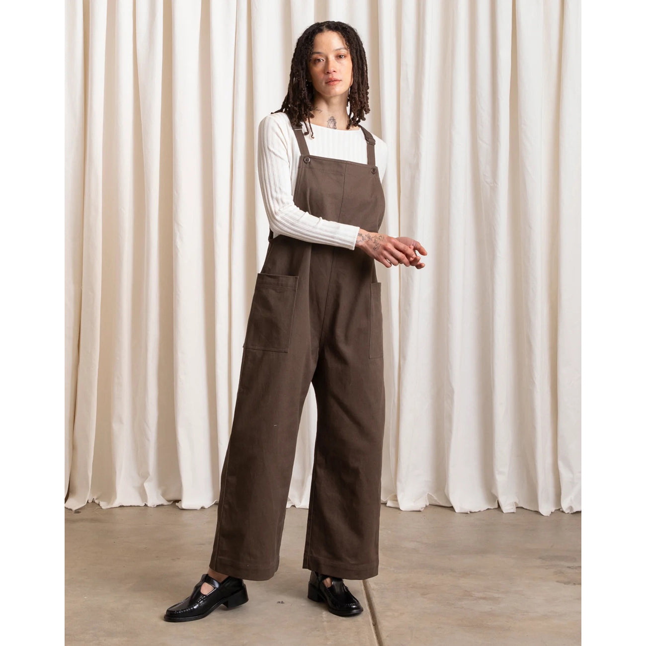 overall jumper in chocolate
