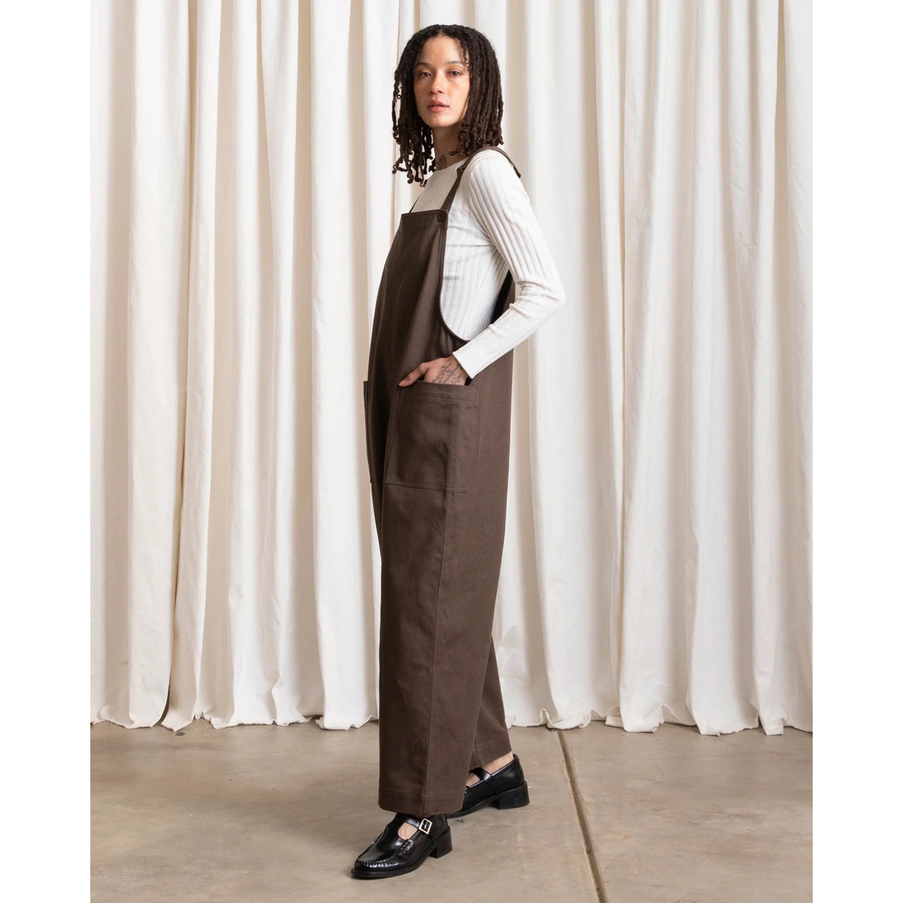 overall jumper in chocolate