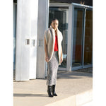 fur-free fur stole in light beige