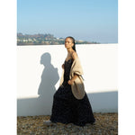 fur-free fur stole in light beige