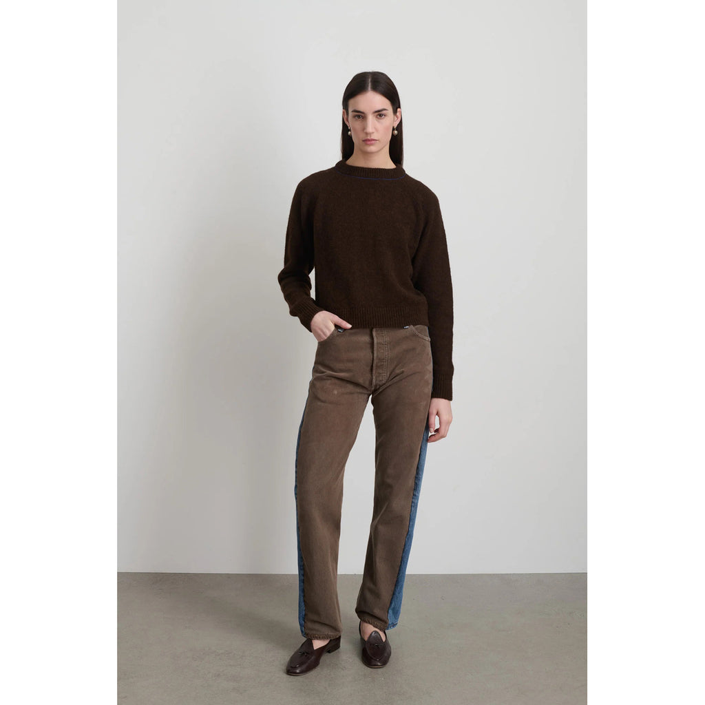 rework halfsie in vintage brown+indigo