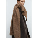 scarf in brown melange