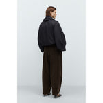 corduroy baggy pants in brown