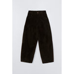 corduroy baggy pants in brown