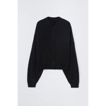 merino wool cardigan in anthracite