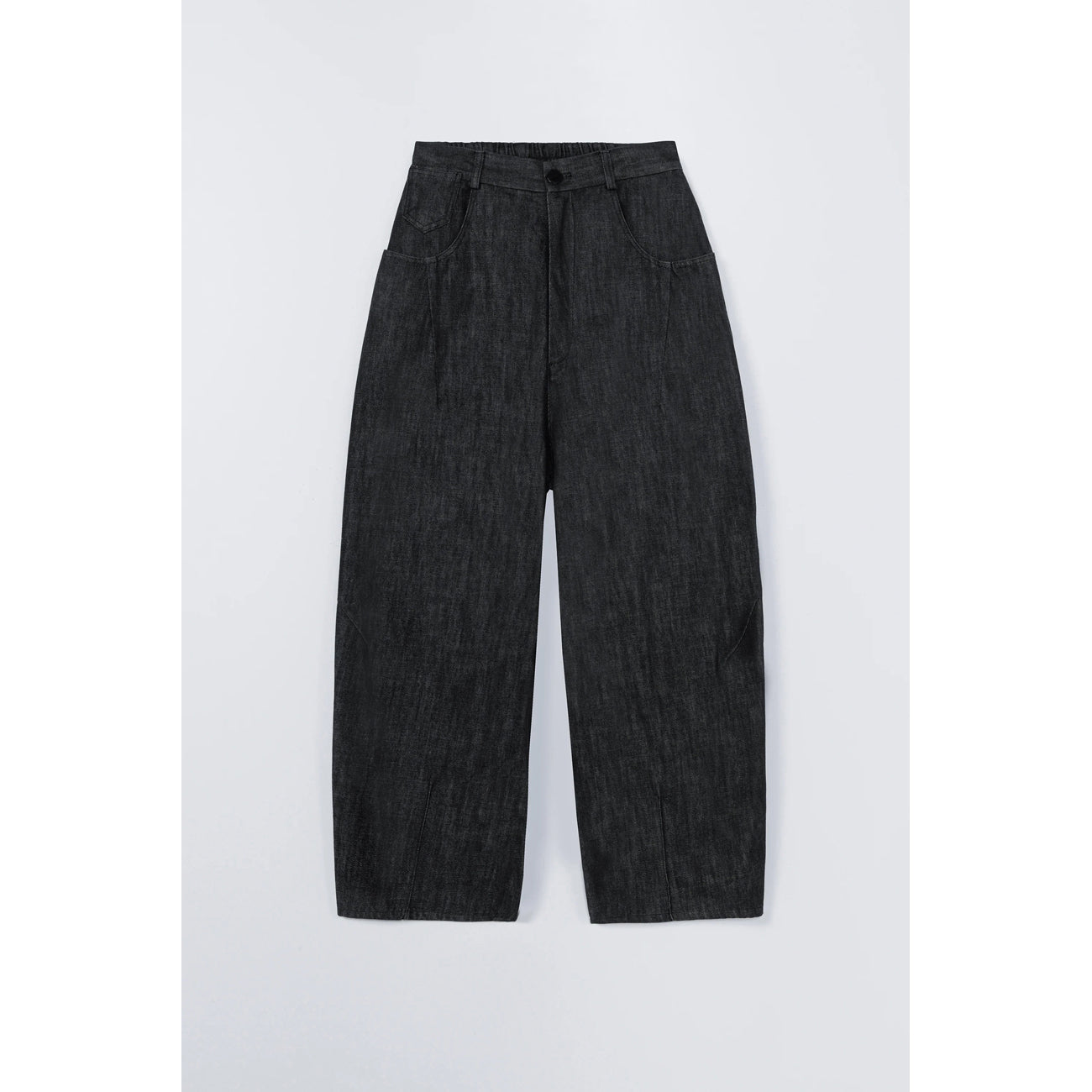 denim baggy pants in black