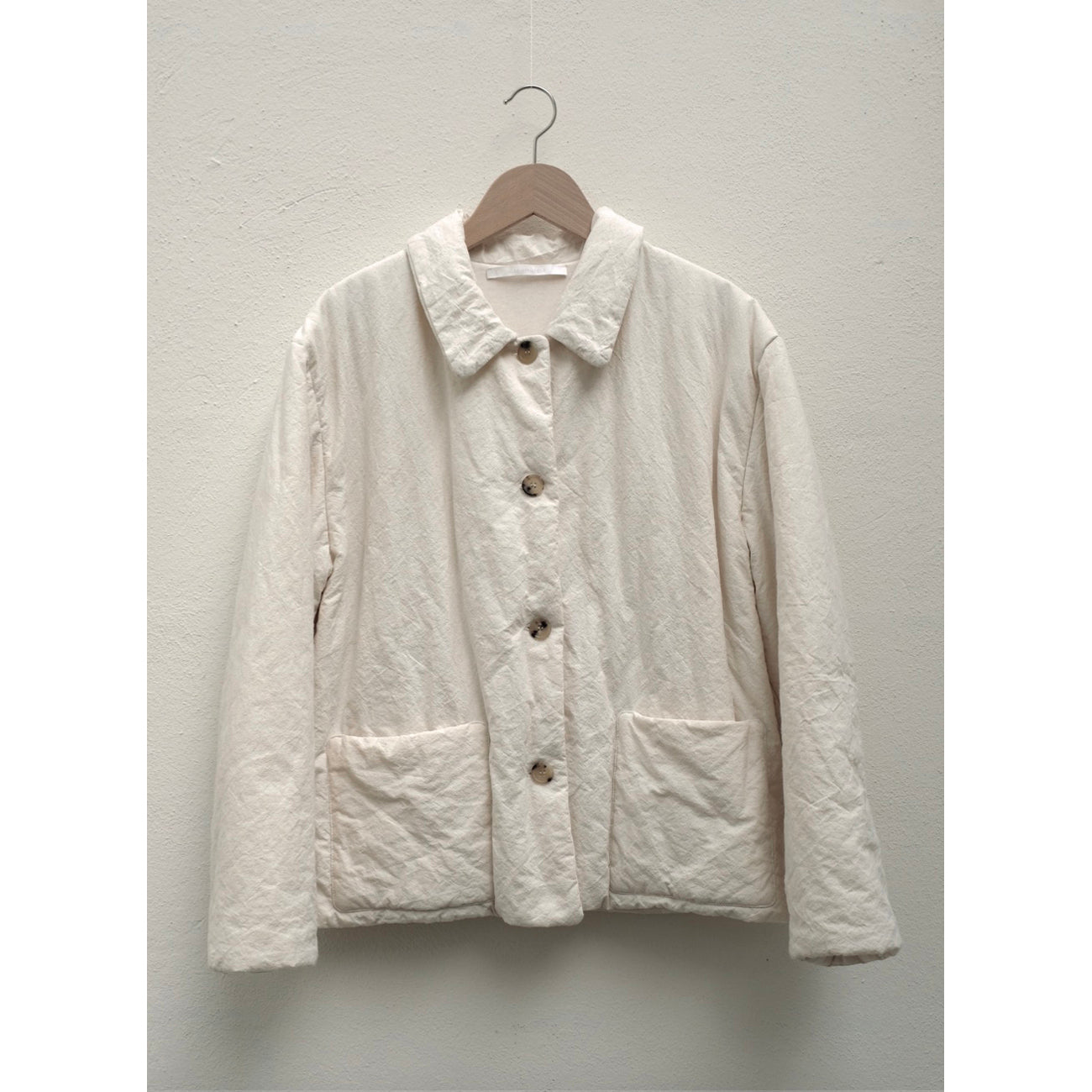 oasis quilted jacket in ecru