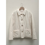 oasis quilted jacket in ecru