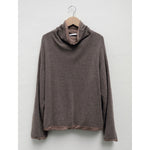 oxyde stand collar sweater in taupe