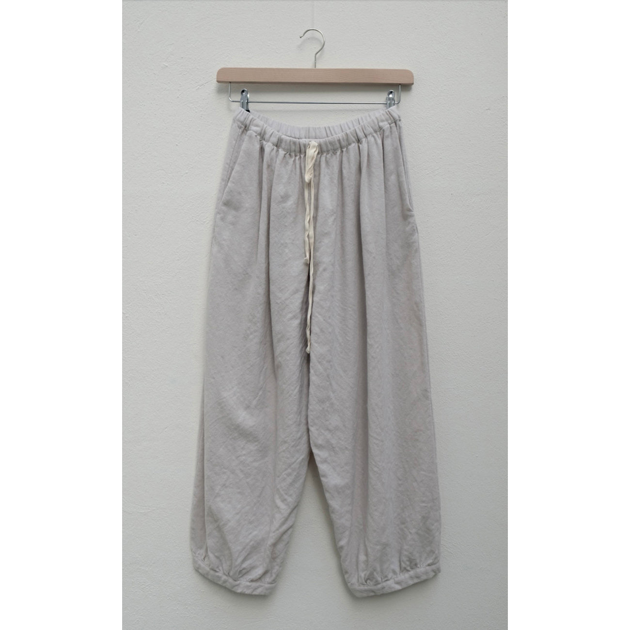 ocelot gathered trousers in chalk