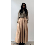oblong fleece skirt in sand